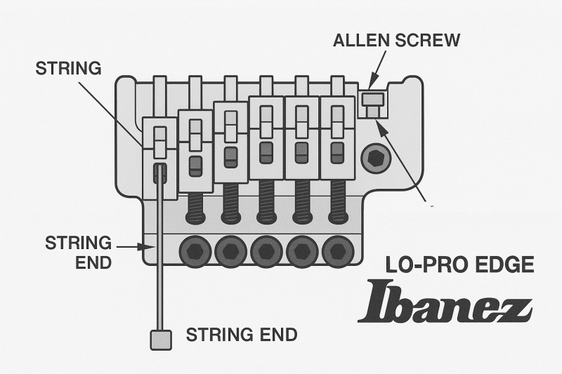 İbanez Orjinal Lo Pro Edge Black Floyd Rose Tremolo Set - 4