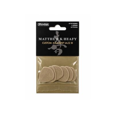 Jim Dunlop 471P3SMH Matt Heafy Custom Max Grip Jazz III 6'lı Pena - Jim Dunlop