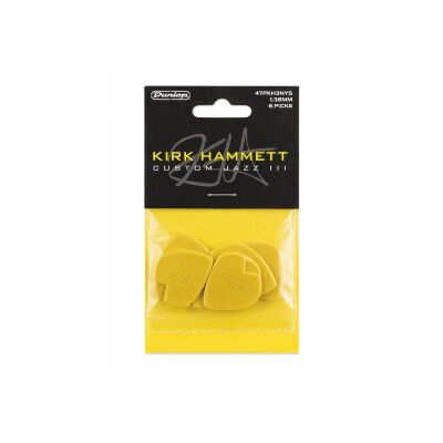Jim Dunlop 47PKH3NYS Kirk Hammett Jazz III 6'lı Pena Seti - Jim Dunlop
