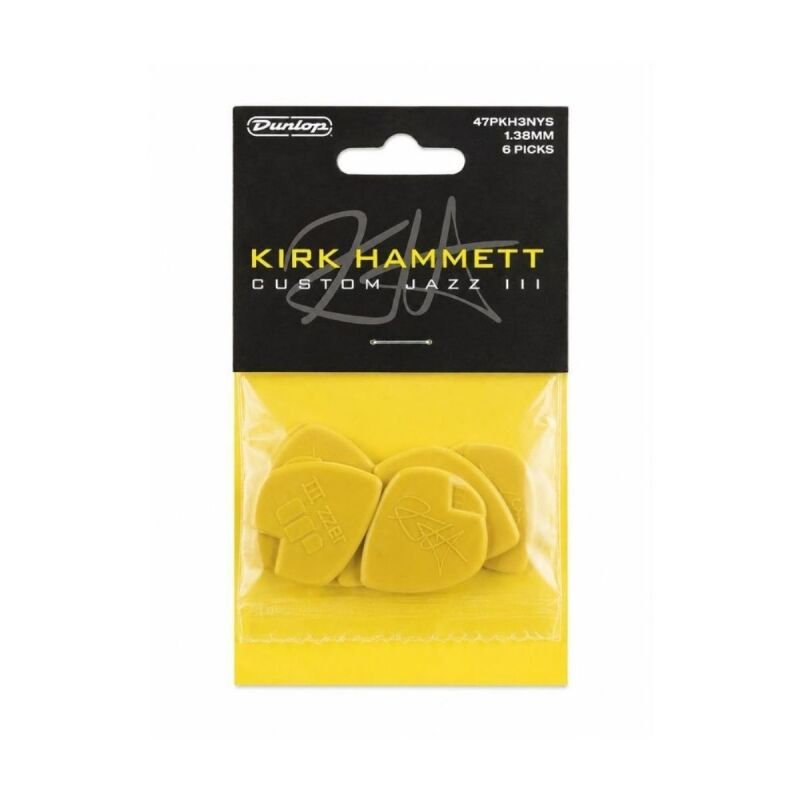 Jim Dunlop 47PKH3NYS Kirk Hammett Jazz III 6'lı Pena Seti - 1