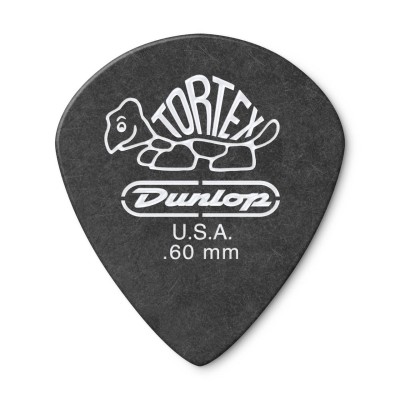 Jim Dunlop 482P0.60mm Tortex Black Jazz III Pena