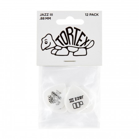 Jim Dunlop 478-088 Tortex White Jazz III Pena - 3