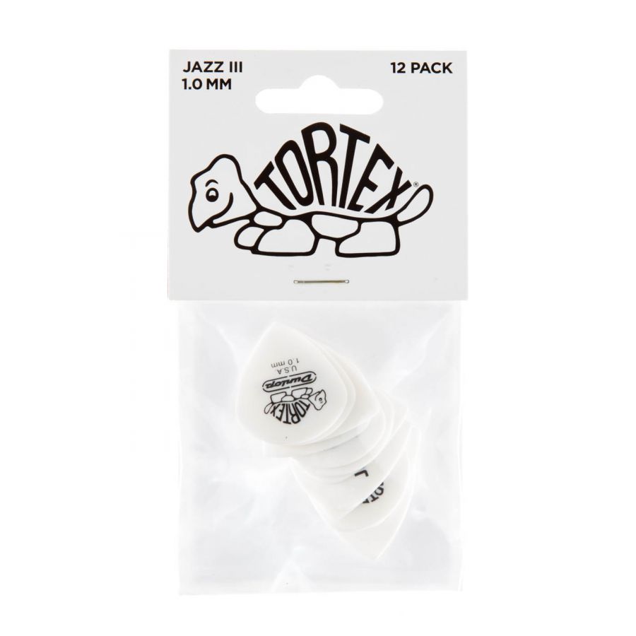 Jim Dunlop 478-100 Tortex White Jazz III Pena - 3