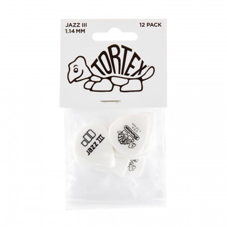 Jim Dunlop 478-114 Tortex White Jazz III Pena - 3