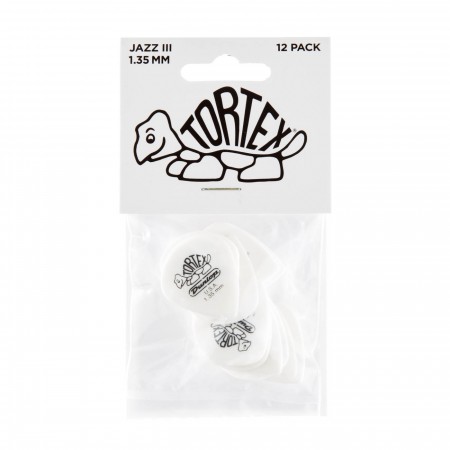 Jim Dunlop 478-135 Tortex White Jazz III Pena - 3