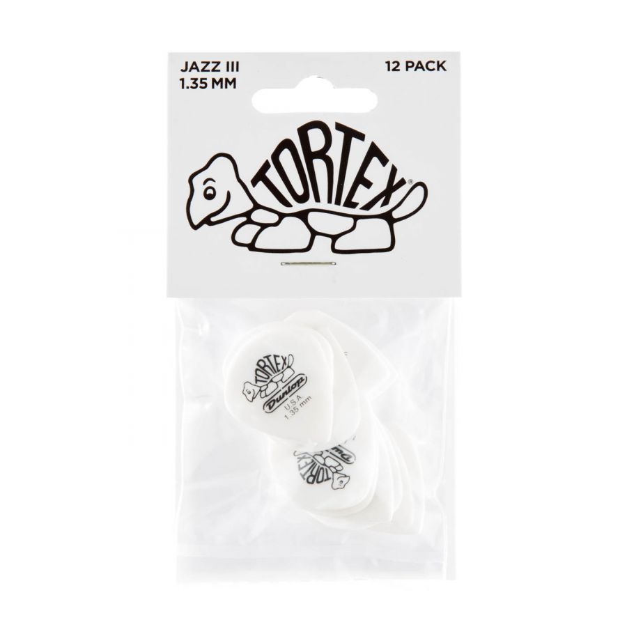 Jim Dunlop 478-135 Tortex White Jazz III Pena - 3