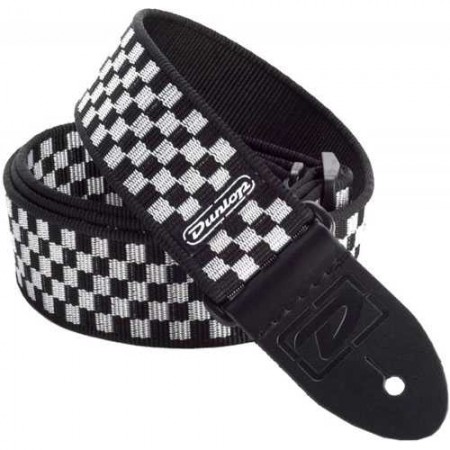 Jim Dunlop D38-31BK Black-White Check Gitar Askısı - Thumbnail