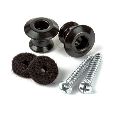 Jim Dunlop Dual 2PSLS033BK Design Strap Button Set – Black - Jim Dunlop