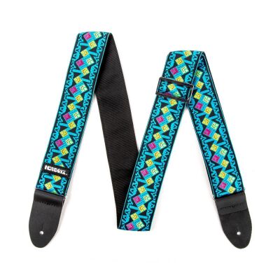 JIM DUNLOP JH14 STRAP HENDRIX 2 IN MAUI BLUE DIAMONDS - EA - Jim Dunlop