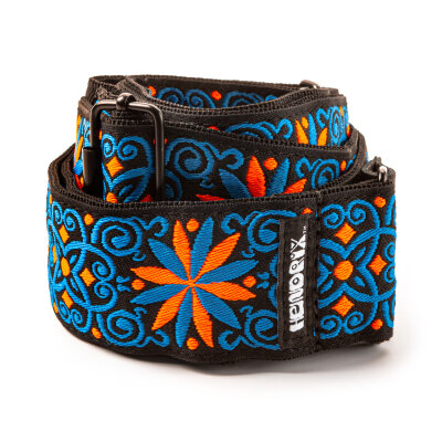 Jim Dunlop Jimi Hendrix™ JH25 Blacklight Fillmore Blue Ayarlanabilir Gitar Askısı Kısa Açıklama - 2