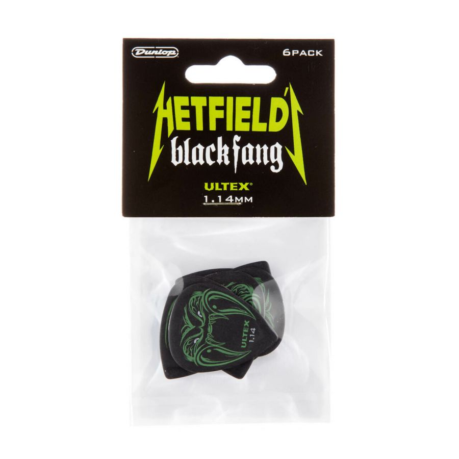 Jim Dunlop PH112P114 Hetfields Black Fang 1.14mm (6'lı) Elektro Gitar Pena - 1