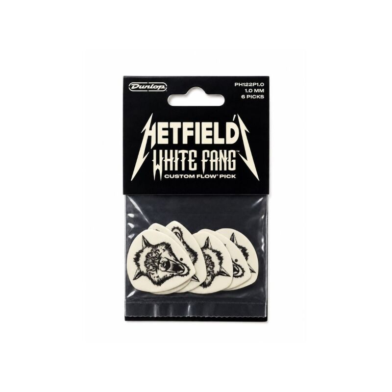 Jim Dunlop PH122P.100 Hetfield's White Fang Custom Flow® Pick 1.00mm 6'lı - 1