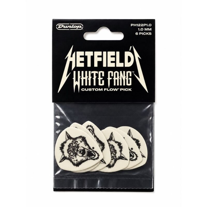 Jim Dunlop PH122P.100 Hetfield's White Fang Custom Flow® Pick 1.00mm 6'lı - 1