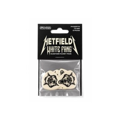 Jim Dunlop PH122P.73 Hetfield's White Fang Custom Flow® Pick 0.73mm 6'lı - Jim Dunlop