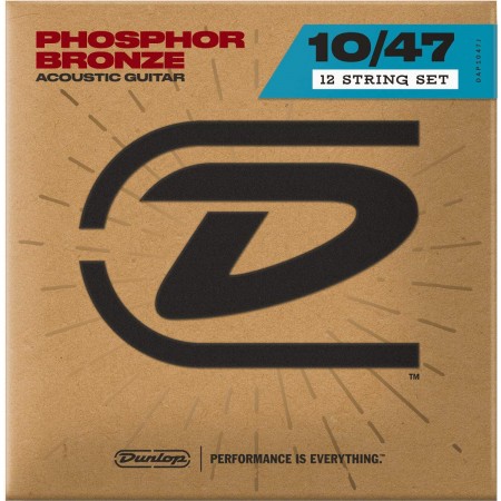 Jim Dunlop - Jim Dunlop Phosphor Bronze DAP1047J 12 Telli Akustik Gitar Teli (10-47 - 10-27)