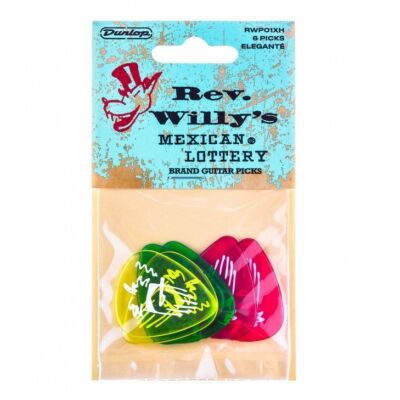 Jim Dunlop RWP01XH Rev Willy's Mexican Lottery Extra Heavy Gitar Penası 6’lı Paket - Jim Dunlop