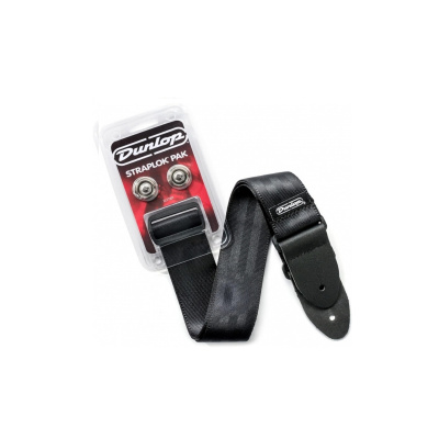 JIM DUNLOP STRAPLOK PAK WITH STRAP AND DUAL DESING STRAPLOCKS - 2
