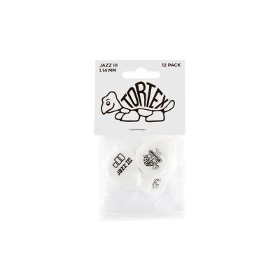 Jim Dunlop Tortex® White Jazz III 1.14 12'li Set Pena - Jim Dunlop