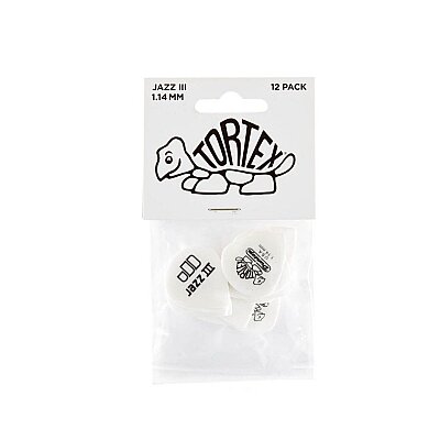 Jim Dunlop 478P114 Tortex White Jazz III 1.14 mm 12'li Pena Seti - Jim Dunlop