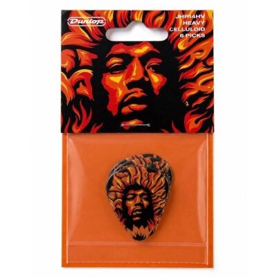 Jim Dunlop JHP14HV Hendrix Voodoo Fire - 6 lı Pena - Jim Dunlop