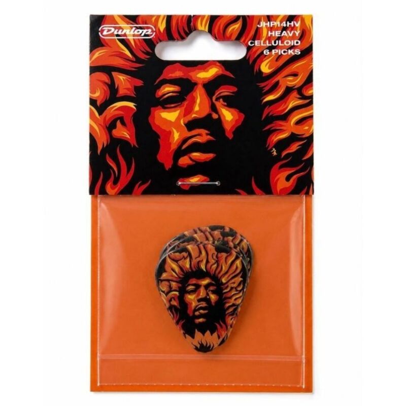Jim Dunlop JHP14HV Hendrix Voodoo Fire - 6 lı Pena - 1