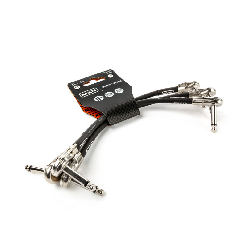 Jim Dunlop 3PDCP06 Cable Pitch 6 inç (15 cm) Pedal Bağlantı Kablosu 3'lü Paket - 3