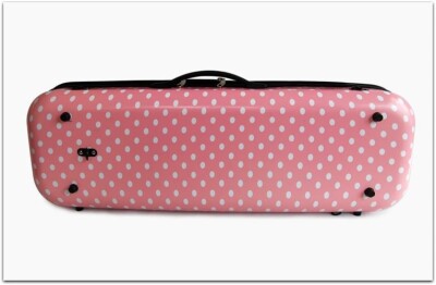 Kinglos Puantiyeli Desenli Sert Plastik Keman Çantası – 4/4, 2 Yay Bölmeli - 2