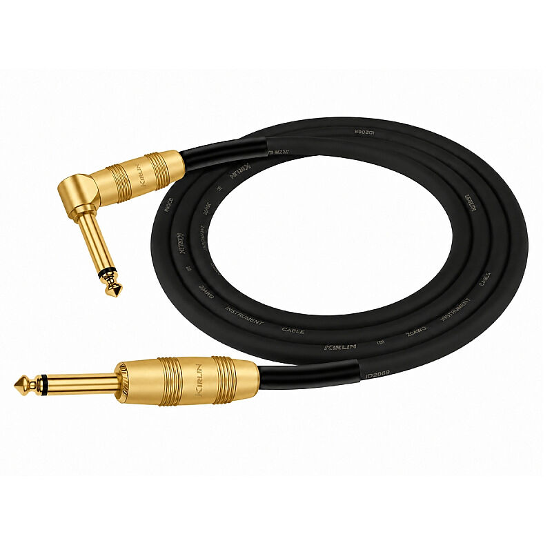Kirlin 3 Metre Mono Plug Angel Bir Ucu L Bir Ucu Düz Çivi Enstrüman Kablosu - 3