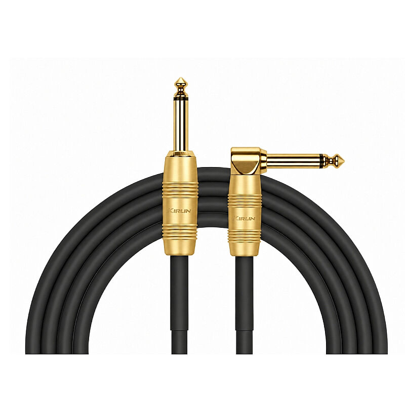 Kirlin 3 Metre Mono Plug Angel Bir Ucu L Bir Ucu Düz Çivi Enstrüman Kablosu - 1
