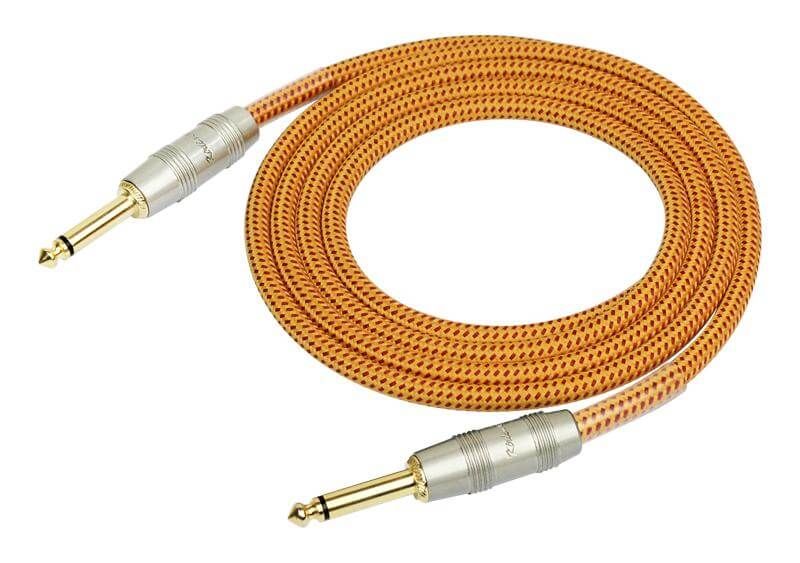 Kirlin IW-241PRG Örgü Kaplamalı Turuncu 3 Metre Enstrüman Kablosu - 1