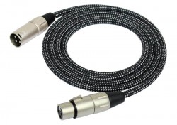 Kirlin - Kirlin MW-480-BK Örgü Kaplamalı 3 Metre Mikrofon Kablosu