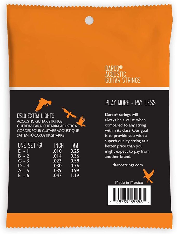 Darco D510 Extra Light Bronze 10-47 Akustik Gitar Tel Takımı - 2