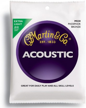 Martin - Martin M530 - Phosphor Bronze (10-47) Extra Light - Akustik Gitar Teli