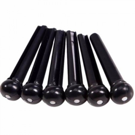 Maxtone MS021B Siyah Akustik Gitar Köprü Pini (6’lı) - Maxtone