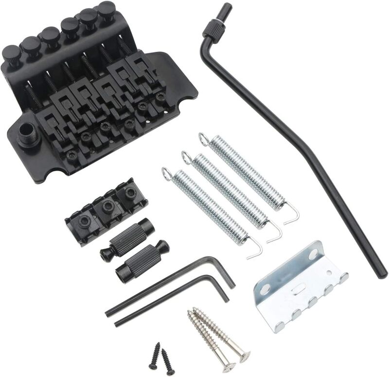 Mings 6 Telli Floyd Rose Tremolo Köprü Seti – Siyah - 1