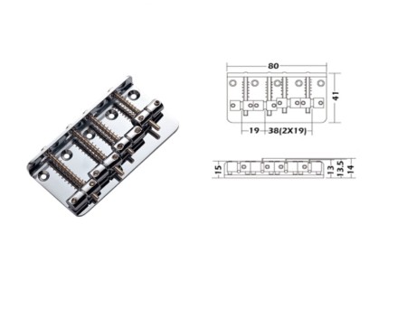 Mings - Mings BB401 4 Telli Bas Gitar Köprü