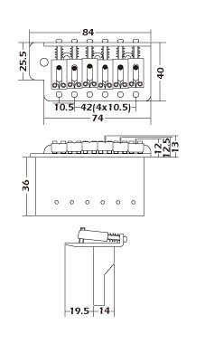 Mings SB001 Zinc Tremolo Köprü - Thumbnail