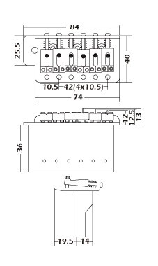 Mings SB003 Zinc Tremolo Köprü - Thumbnail