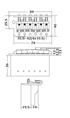 Mings SB004 Steal Tremolo Köprü - Thumbnail