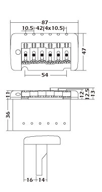 Mings SB005 Zinc Tremolo Köprü - Thumbnail