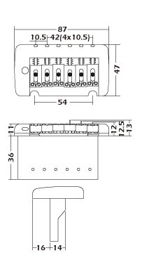 Mings SB006 Zinc Tremolo Köprü - Thumbnail