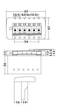 Mings SB007 Zinc Tremolo Köprü - Thumbnail