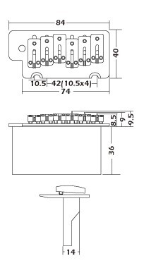 Mings SB009 Zinc Tremolo Köprü - Thumbnail