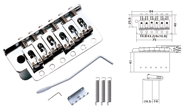 Mings SB102 Strat Stil Elektro Gitar Köprüsü - 1