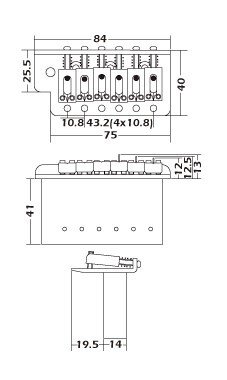 Mings SB102 Zinc Tremolo Köprü - Thumbnail