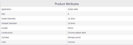 On Stage SLD-206 (6 Ring) Chrome Gitar Slide - Thumbnail