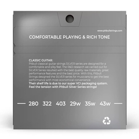 Pitbull Strings SCG-0280043 SILVER Series Normal Tension Klasik Gitar Teli - 2