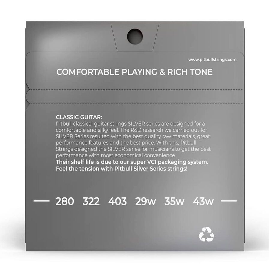 Pitbull Strings SCG-0280043 SILVER Series Normal Tension Klasik Gitar Teli - 2