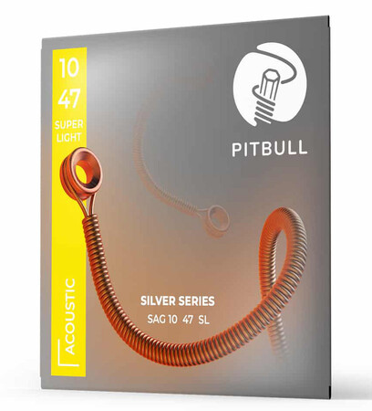 Pitbull Strings SILVER Series SAG Süper Light 10-47 Akustik Gitar Teli - 1