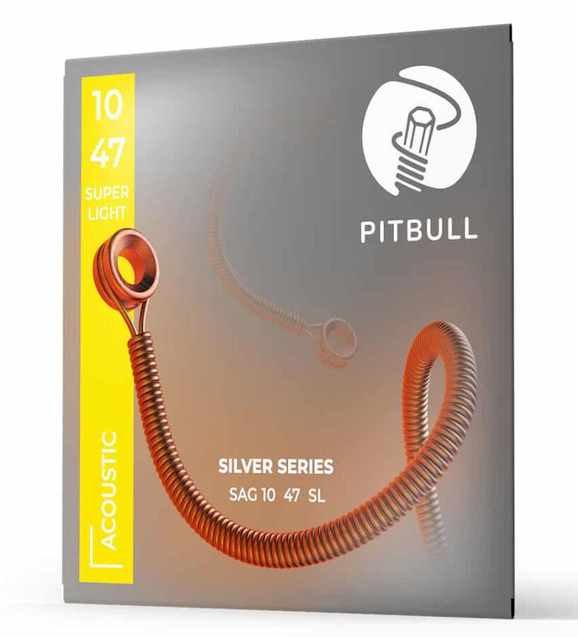 Pitbull Strings SILVER Series SAG Süper Light 10-47 Akustik Gitar Teli - 1